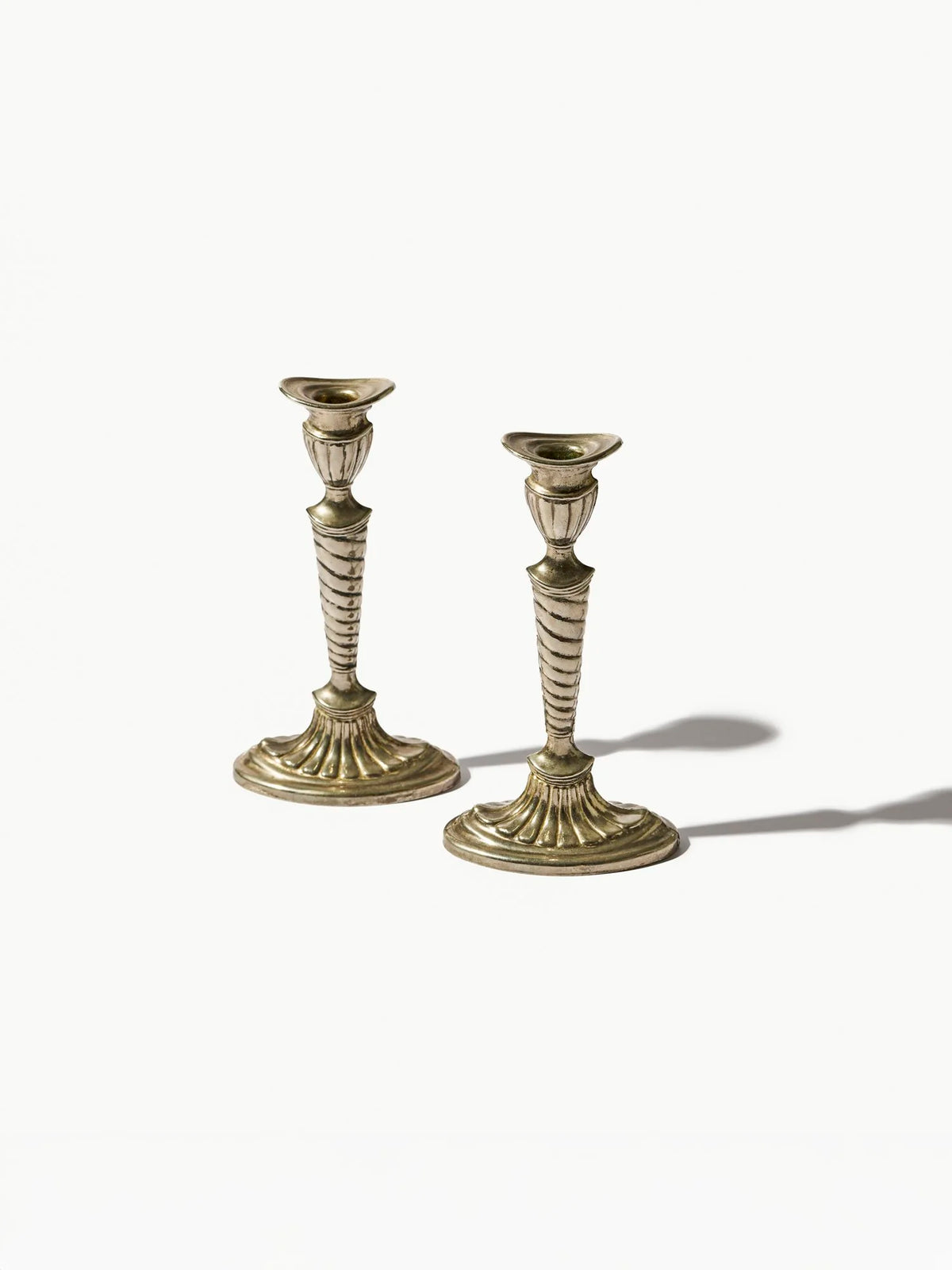 Vintage English Silver Plated Mini Candlesticks (set of 2)