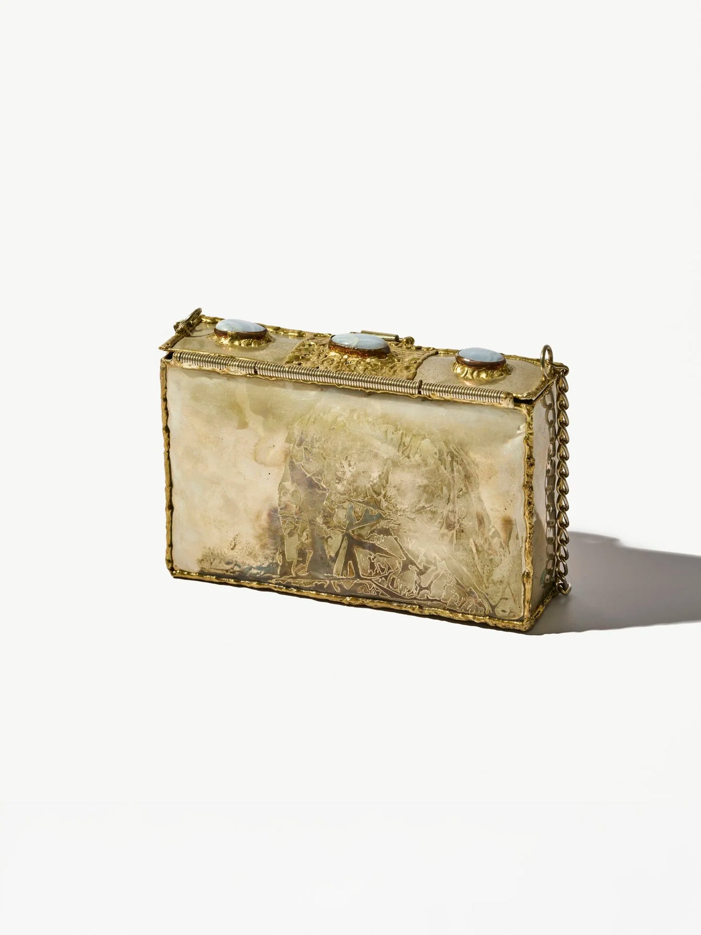 Vintage Molten Metal & Stone Minaudiere
