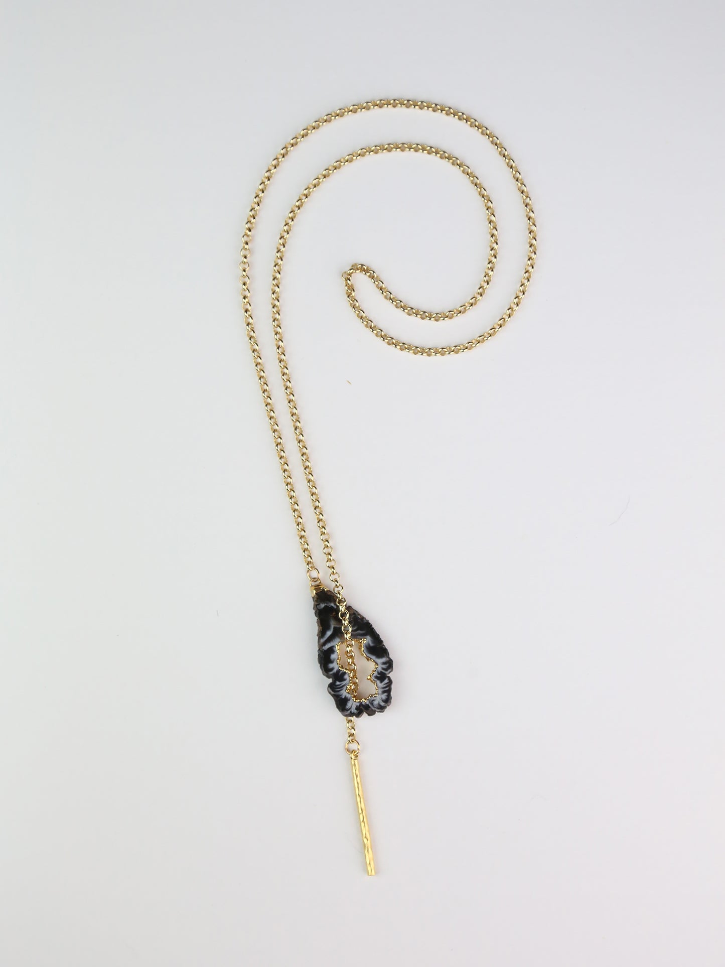 GENERATION 7 Natural Agate Lariat Necklace #2