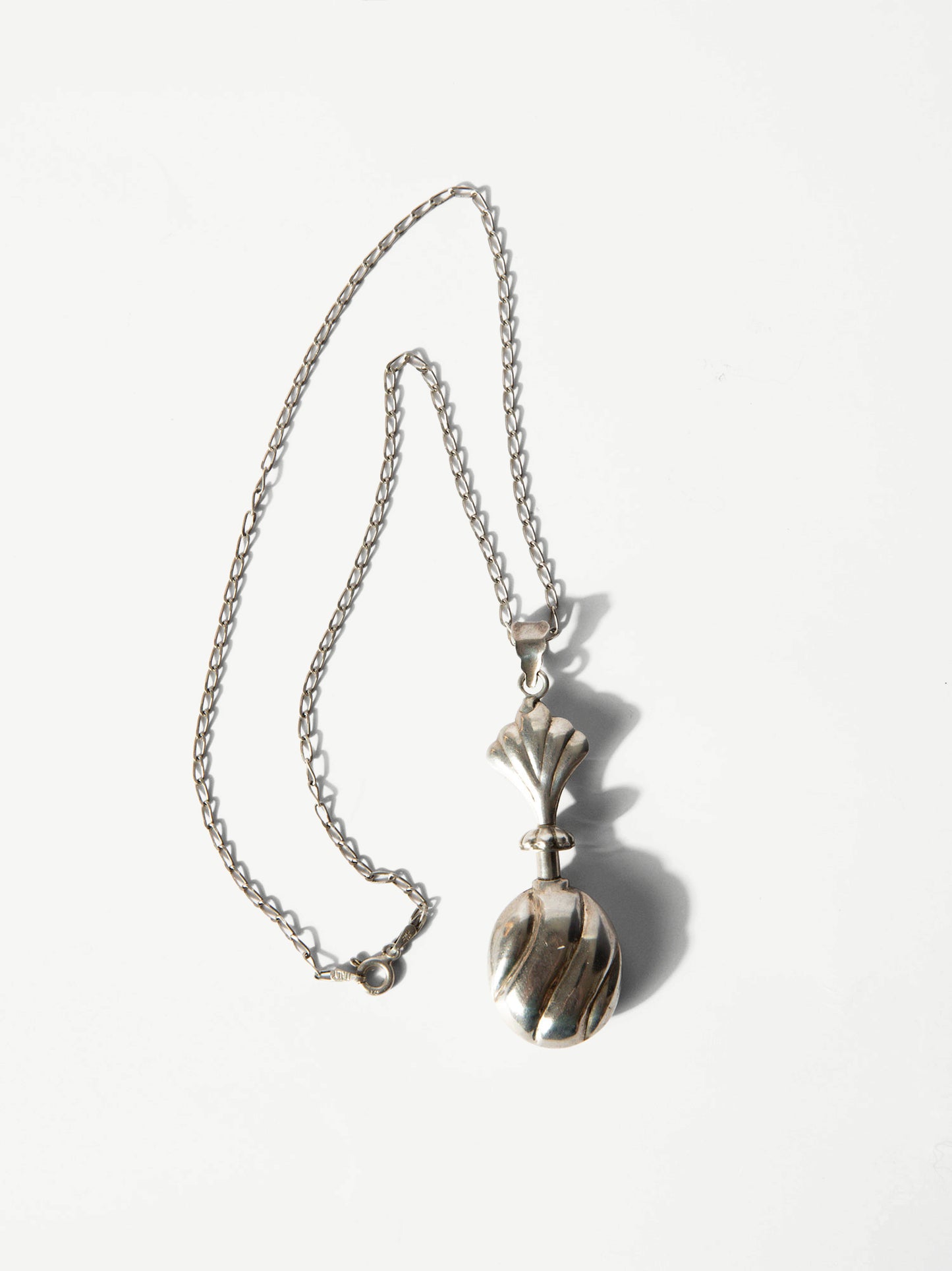 Vintage Sterling Ornate Vessel Necklace