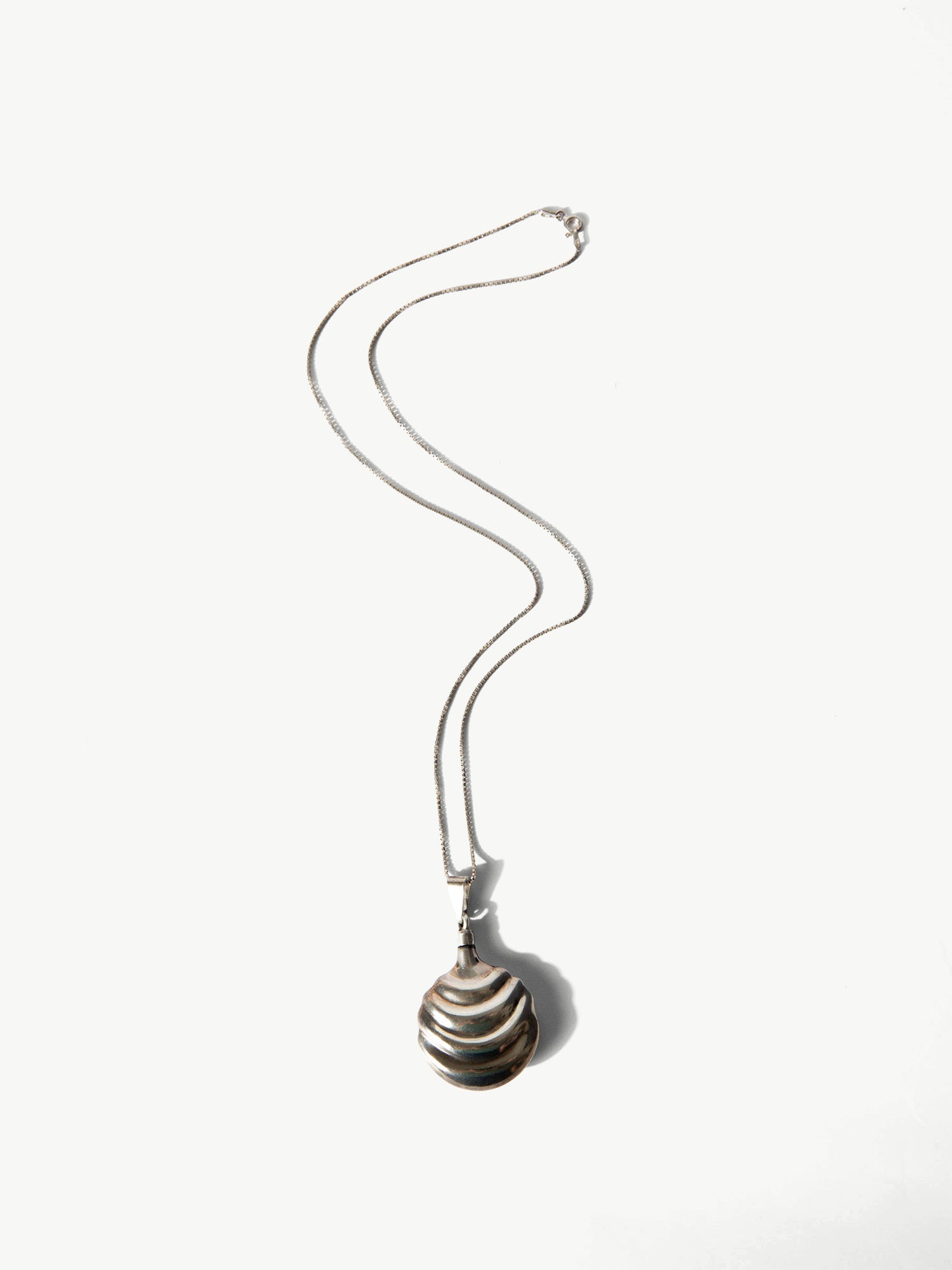 Vintage Sterling Wave Motif Vessel Necklace