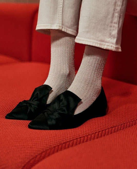 Stella Shimmery Socks (Silver)
