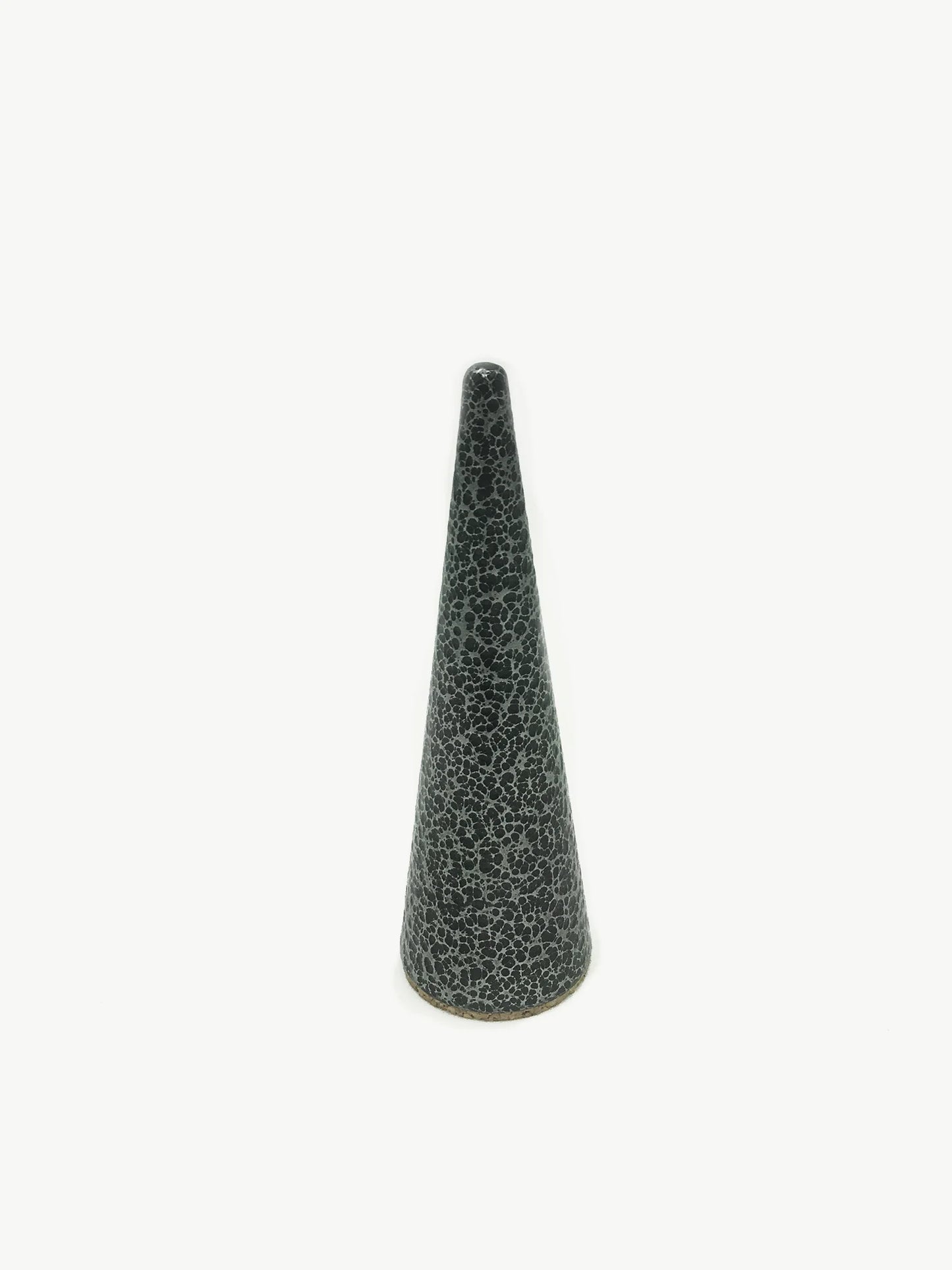 Black Hammered Steel Ring Cone
