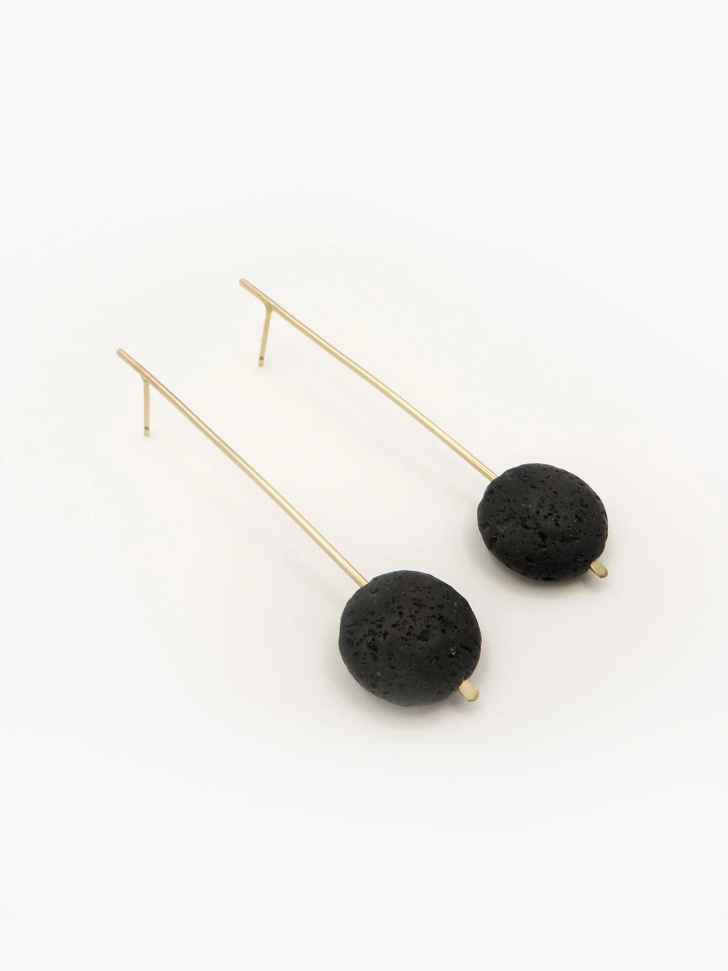 Pendulum Lava Drop Earrings