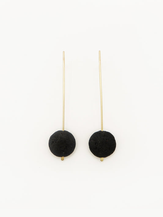 Pendulum Lava Drop Earrings
