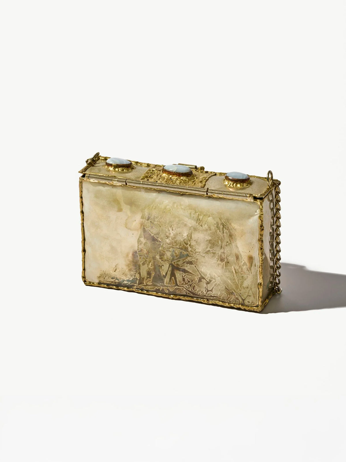 Vintage Molten Metal & Stone Minaudiere