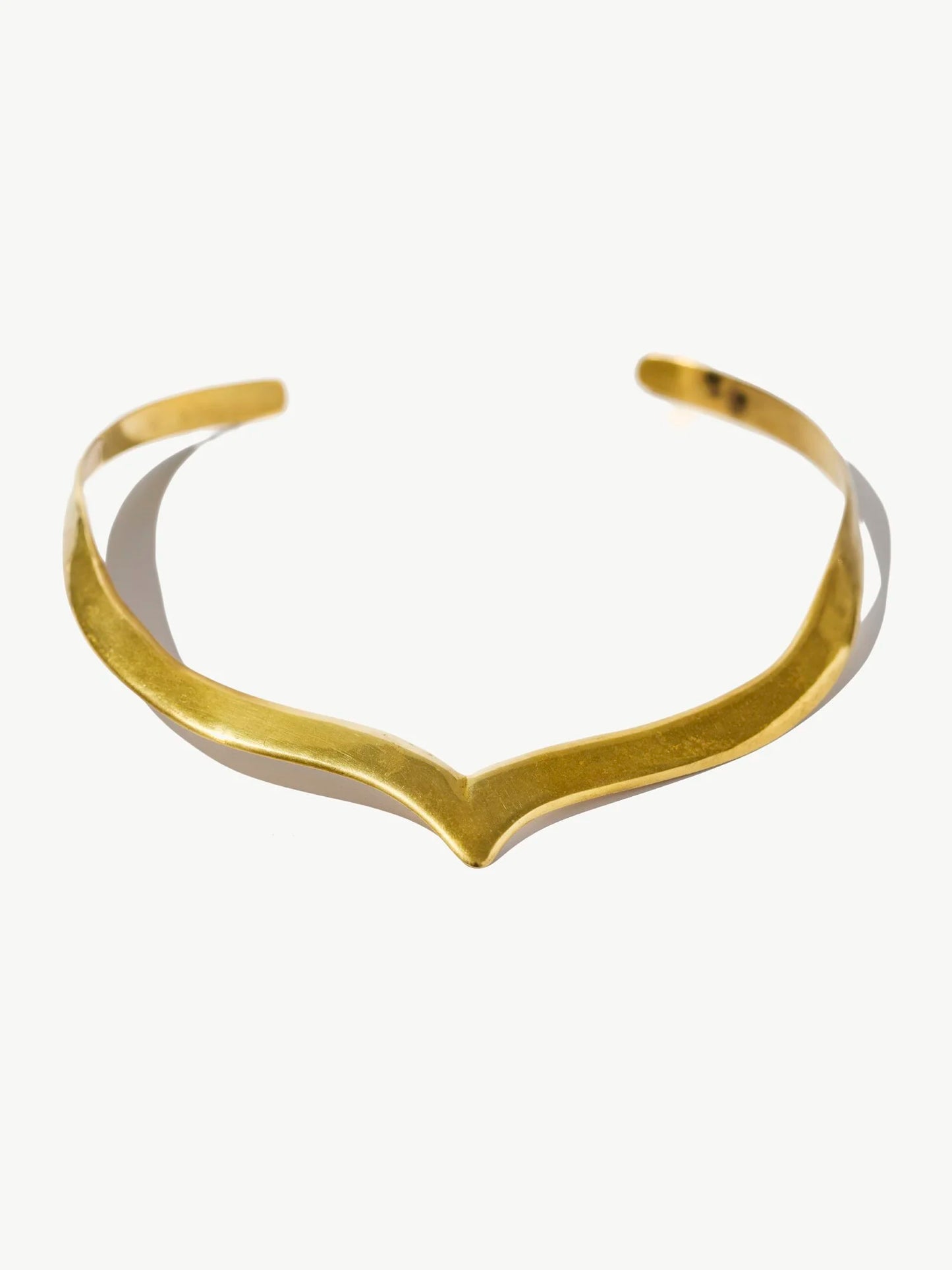 Vintage Solid Brass Collar Necklace