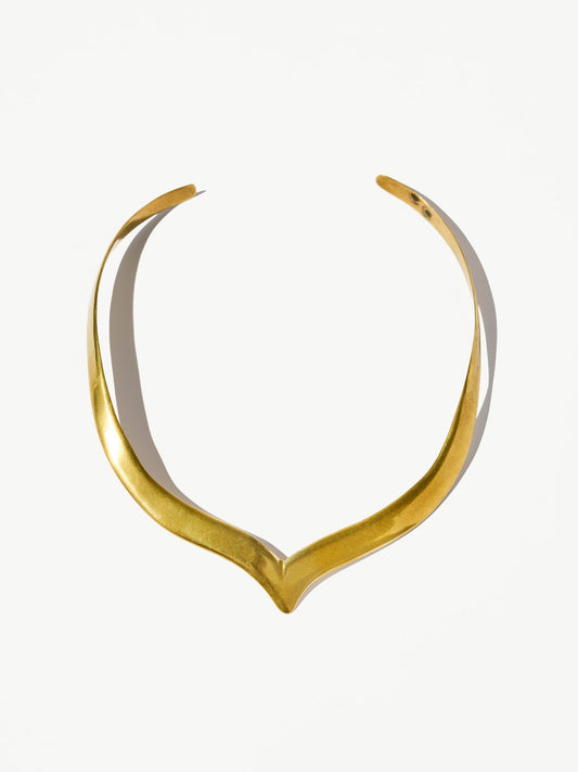 Vintage Solid Brass Collar Necklace