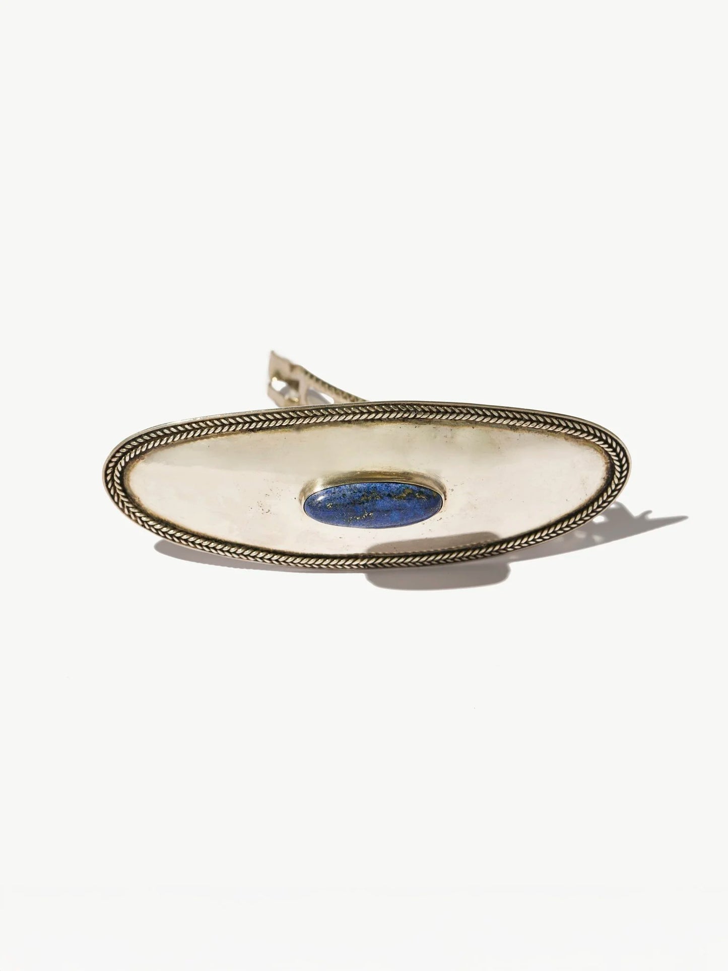 Vintage Sterling Silver Lapis Hair Barrette