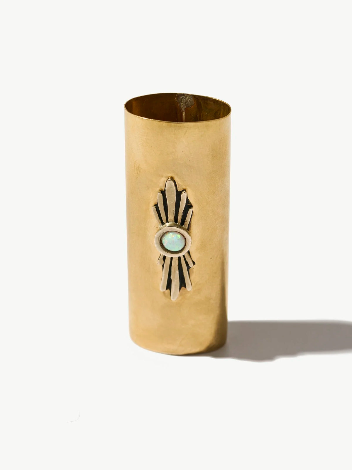 Opal Burst Brass Lighter Case