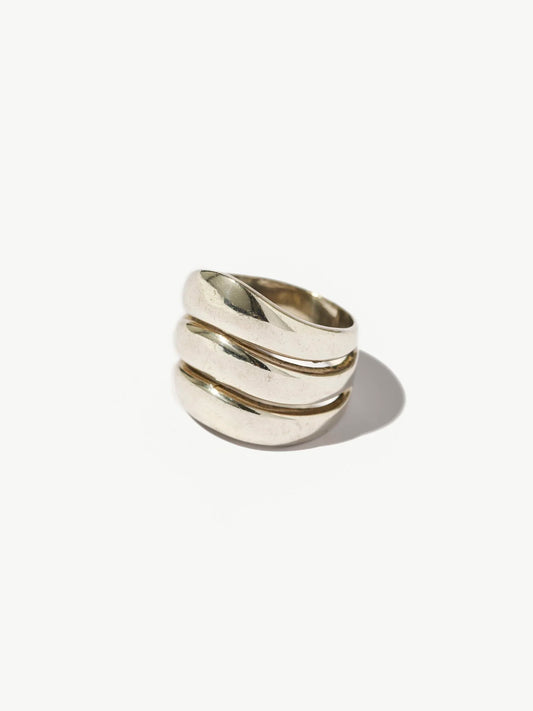 Vintage Sterling Silver Wave Ring (size 6.5)