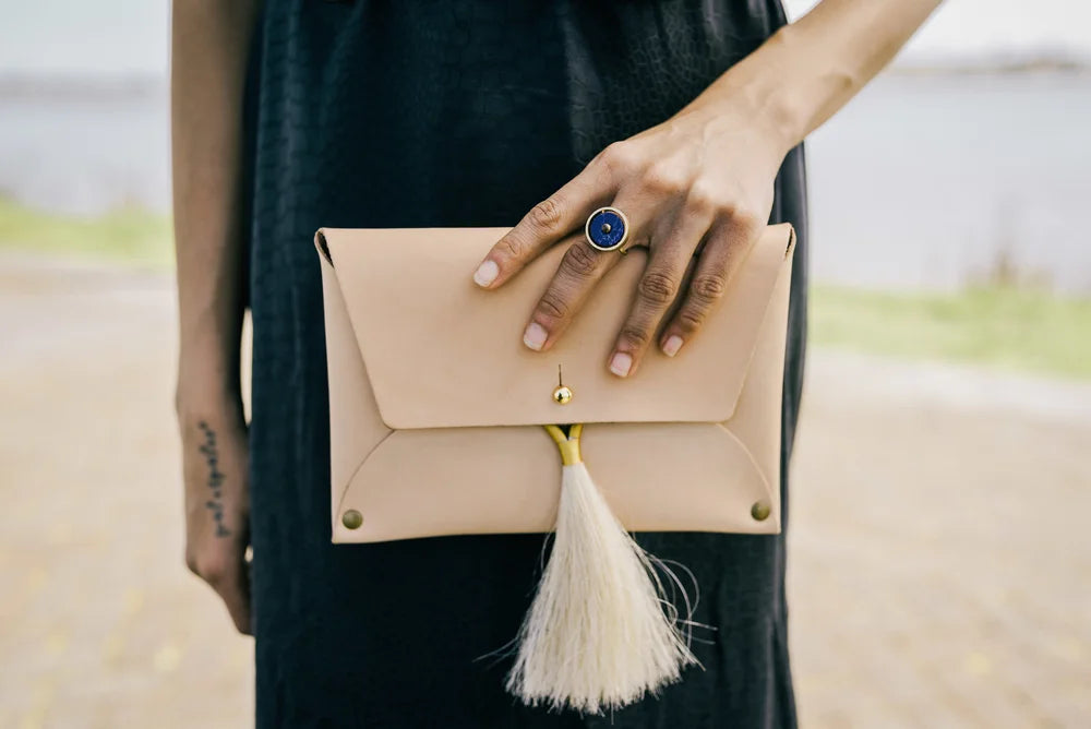 *Sample Sale* Blush Thalia Tassel Clutch