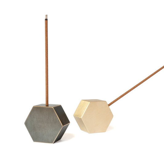 Blackened Brass Hex Incense Burner