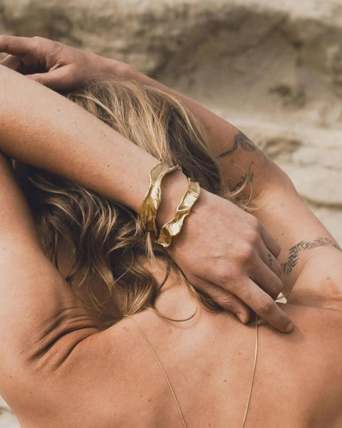Nova Brass Cuff Bracelet