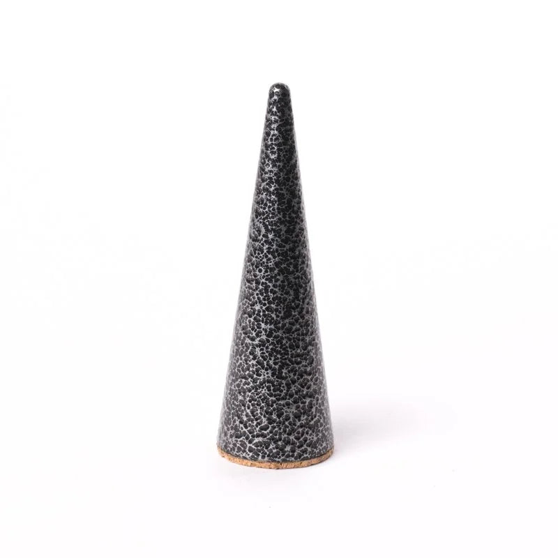 Black Hammered Steel Ring Cone