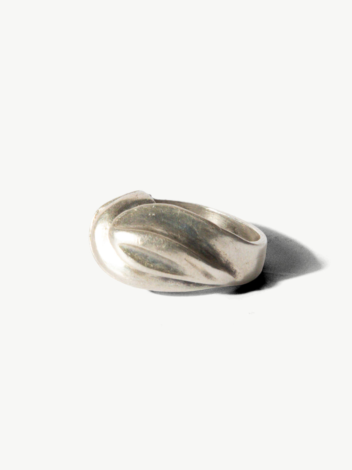 Vintage Sterling Asymmetric Wave Ring (Size 7)