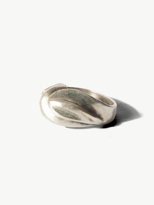 Vintage Sterling Asymmetric Wave Ring (Size 7)