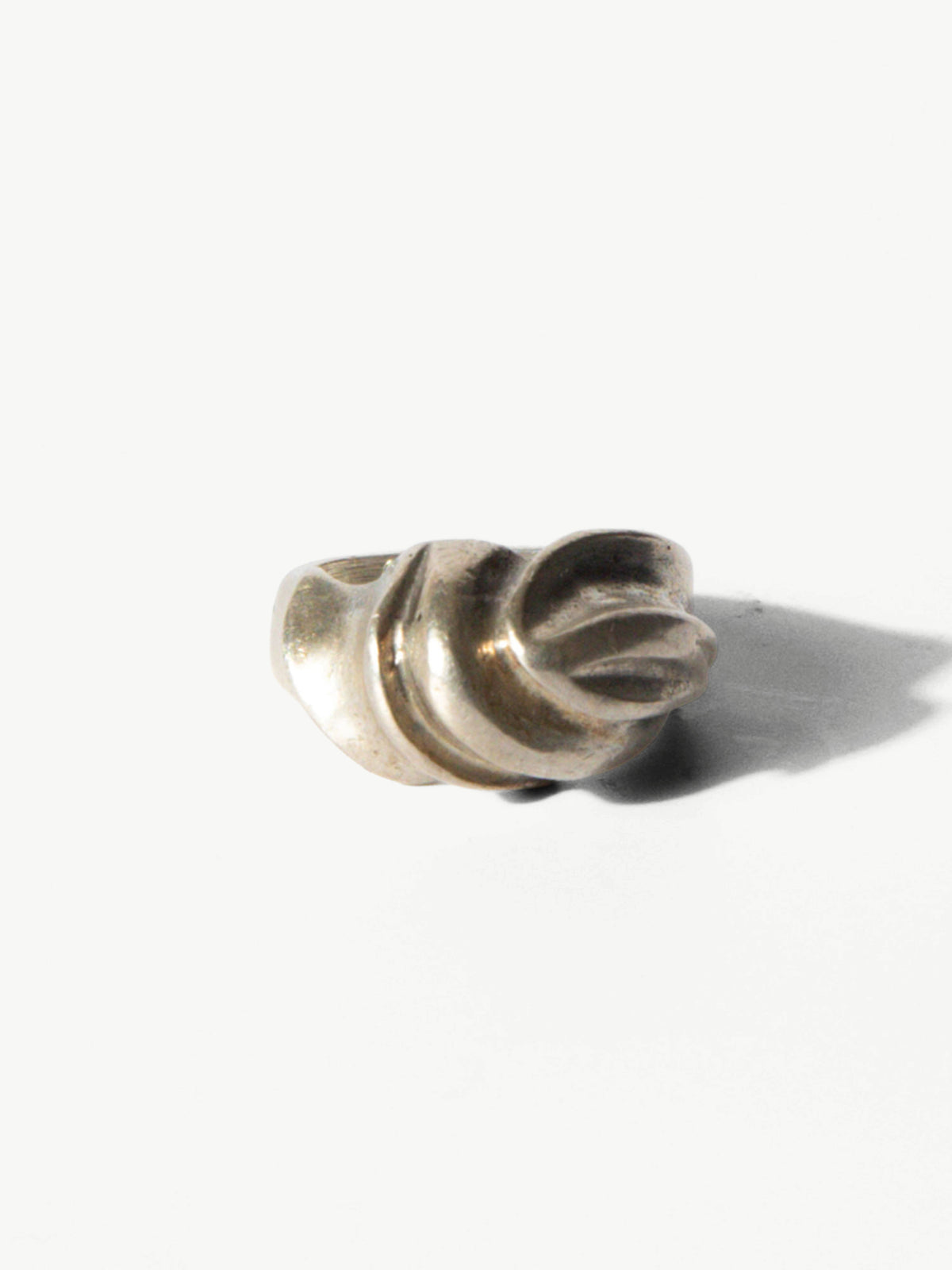 Vintage Sterling Asymmetric Wave Ring (Size 7)