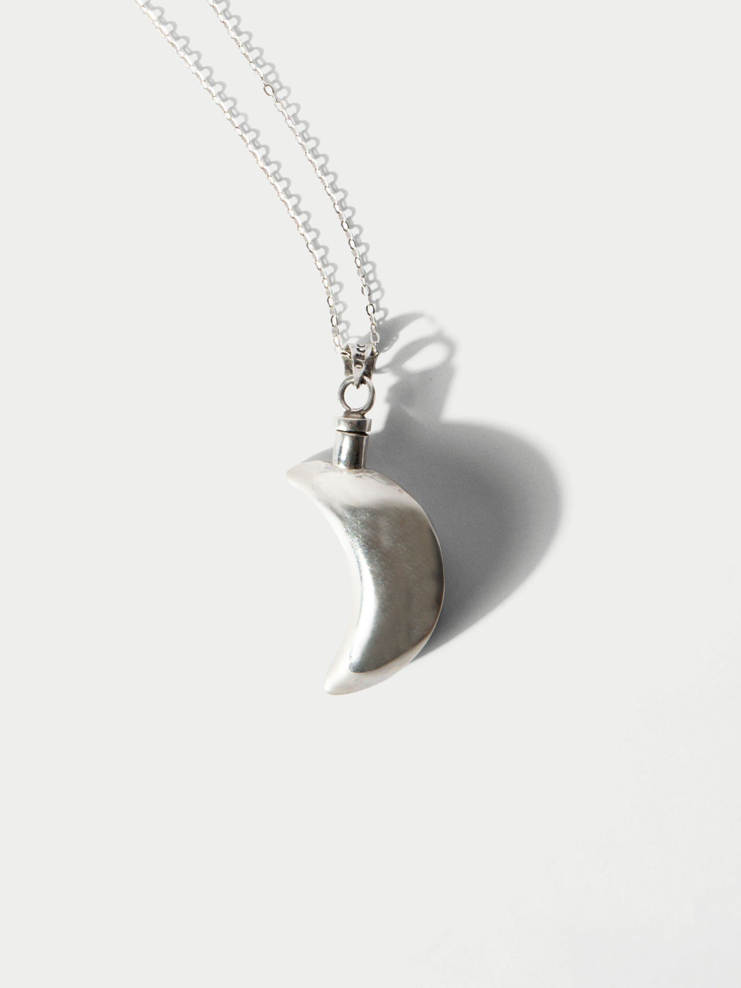 Vintage Sterling Crescent Moon Vessel Necklace