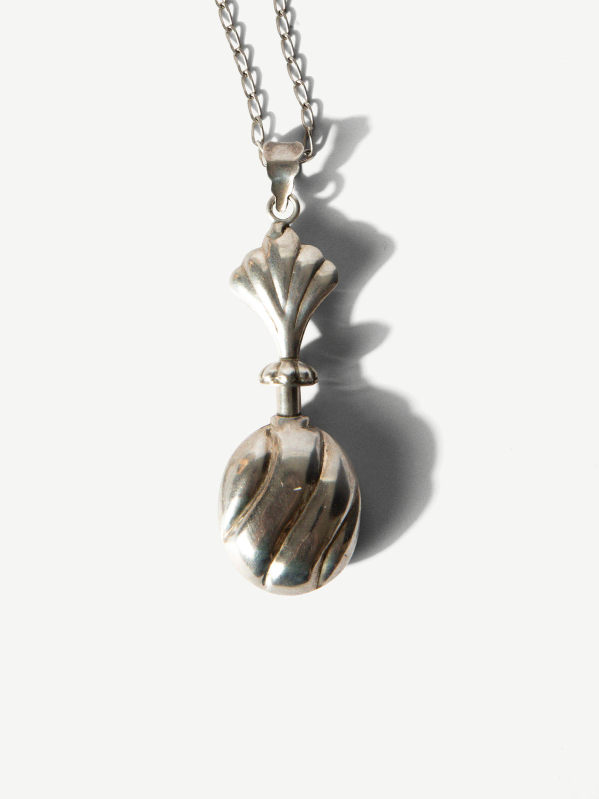 Vintage Sterling Ornate Vessel Necklace
