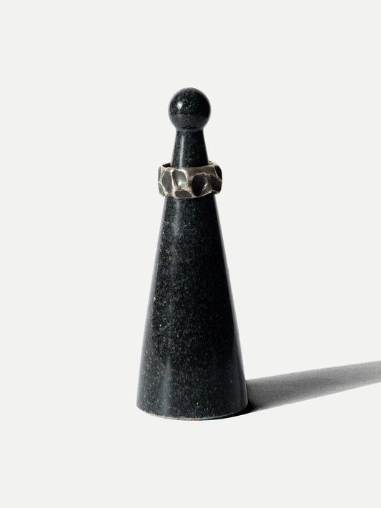 Vintage Sterling Oxidized Molten Ring (Size 5.5)