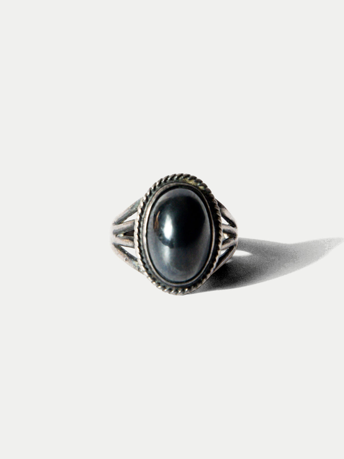 Vintage Sterling Cabochon Ring (Size 6.5)