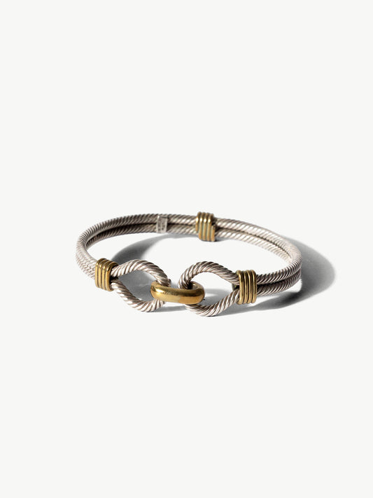 Vintage Sterling Two-Tone Knot Bracelet