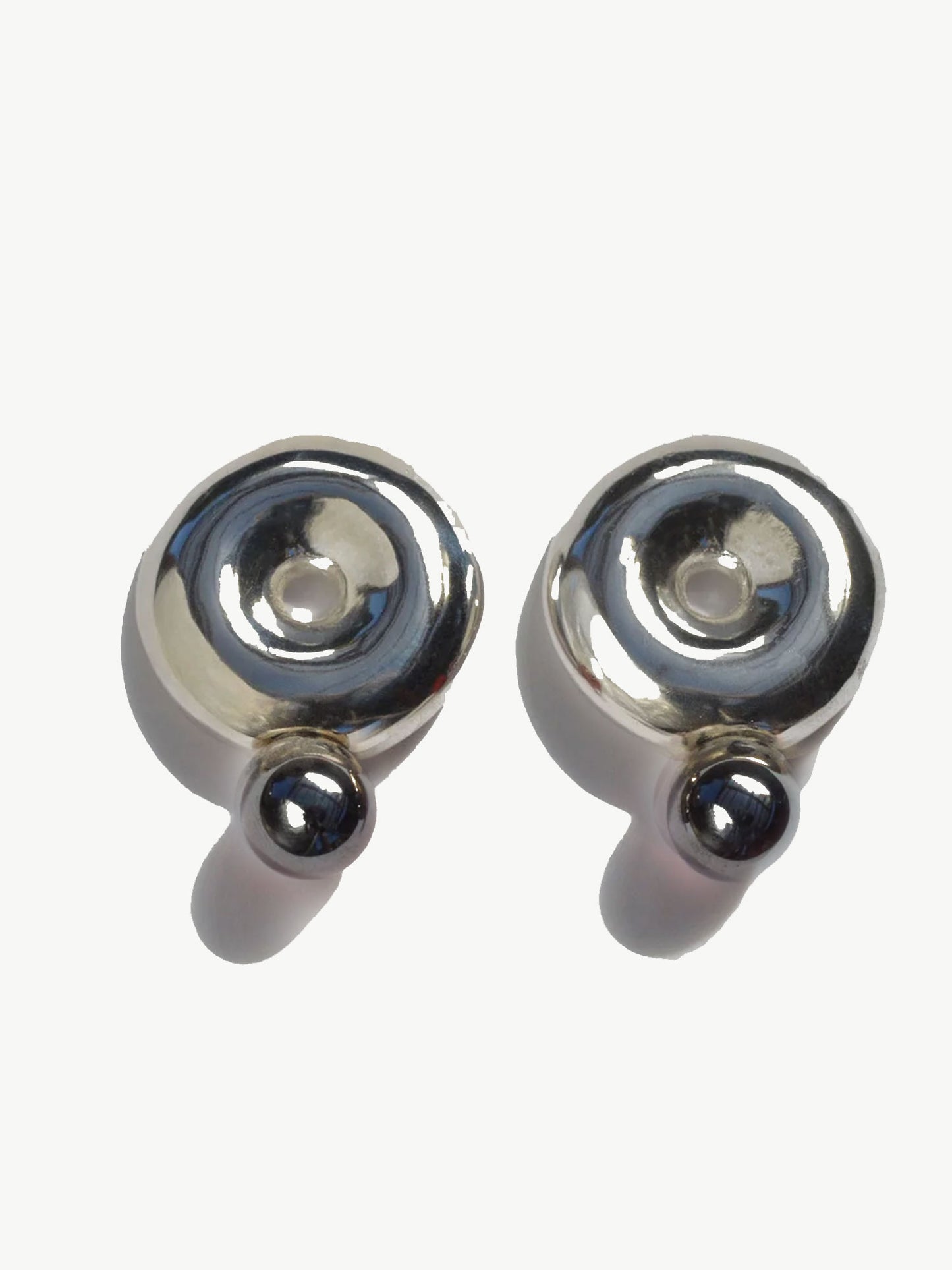 Albers Hematite & Sterling Earrings